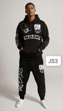 חליפה שחורה עם סמלים