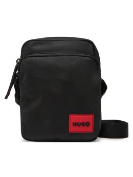 תיק צד שחור עם לוגו אדום